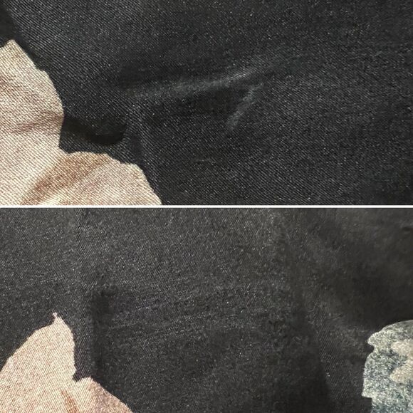 R13 Silk Smoking Robe With Piping Black Floral Leopard Print Size M Tie Belt - Picture 11 of 16